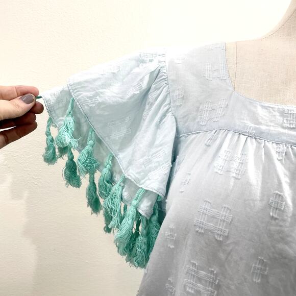 STS Sail to Sable Plus Size XXL Shift Dress Tassel Ruffle Sleeve Lined Beachy - Picture 4 of 12